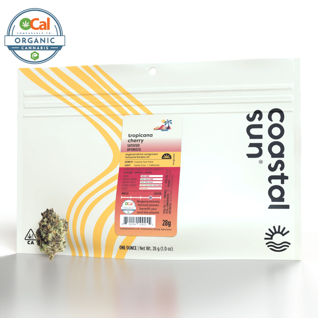 Photograph of product: Tropicana Cherry - OCal  Sungrown Flower 28g - 