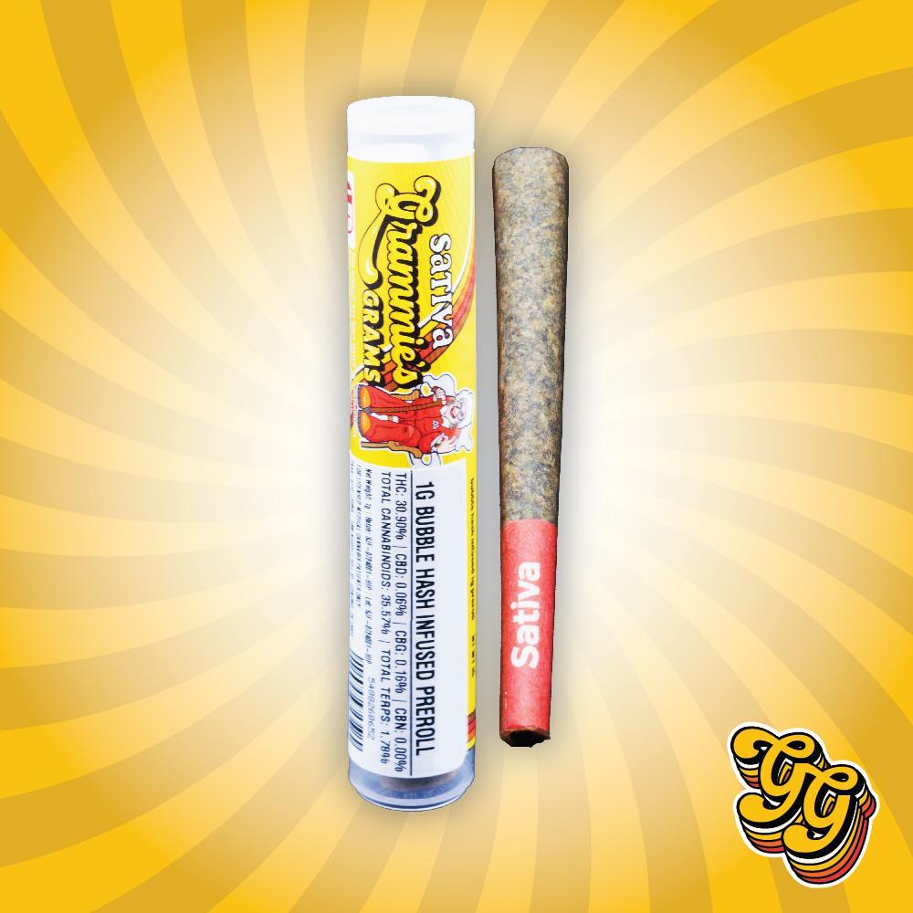 Photograph of product: Grammie's Grams | au chocolat Infused Pre-Roll | Strawberry Banana Sherbet | 1g