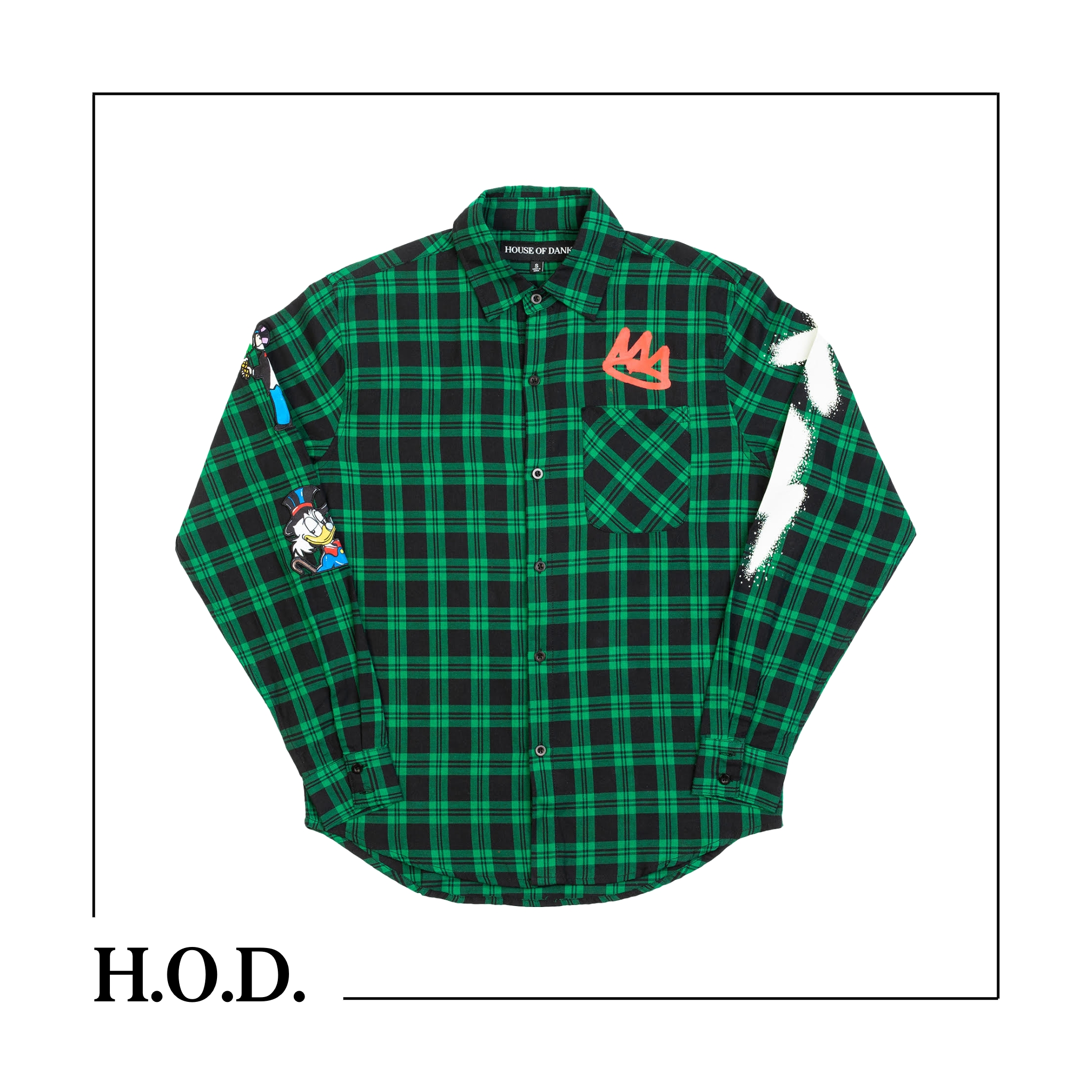 Photograph of product: H.O.D. x OG Comfy Green Street Art Flannel M