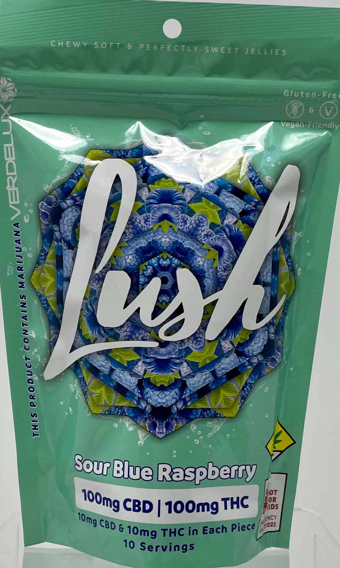 Photograph of product: VERDELUX Lush Blue Raspberry 1:1 10pk