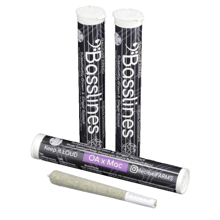Photograph of product: Decibel 1g NIGHT TRAIN Basslines Infused Pre-Roll