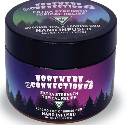 Photograph of Product: Northern Connections- 2000mg Pain Rub (1000:1000) THC:CBD