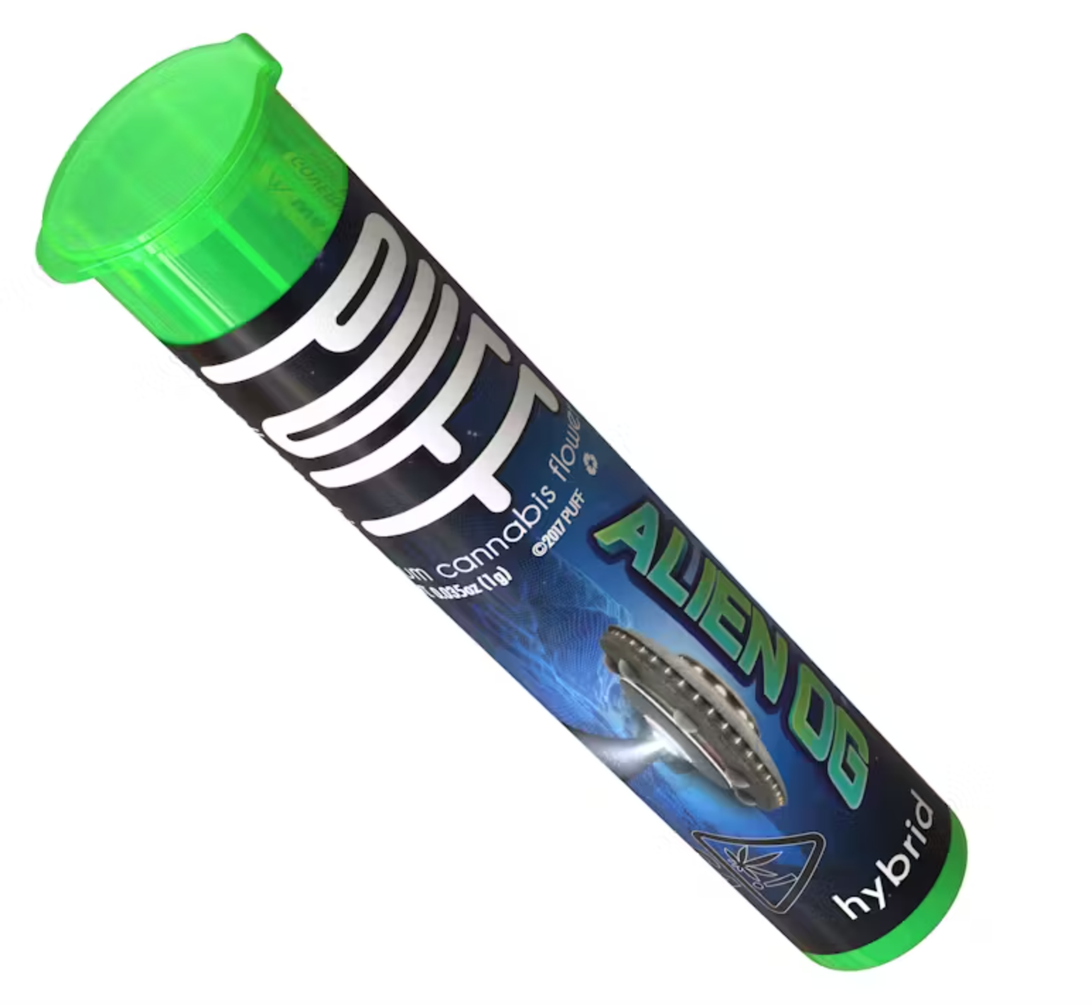Photograph of product: Puff - Alien Og - 1G - Preroll - Hybrid