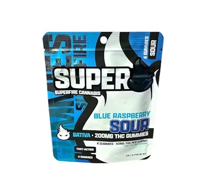 Photograph of product: Sour Blue Raspberry Gummies | 200mg
