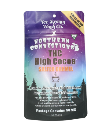 Photograph of product: Northern Connections - 50mg TH-oui ROSIN Infused - Salted Caramel Cocoa