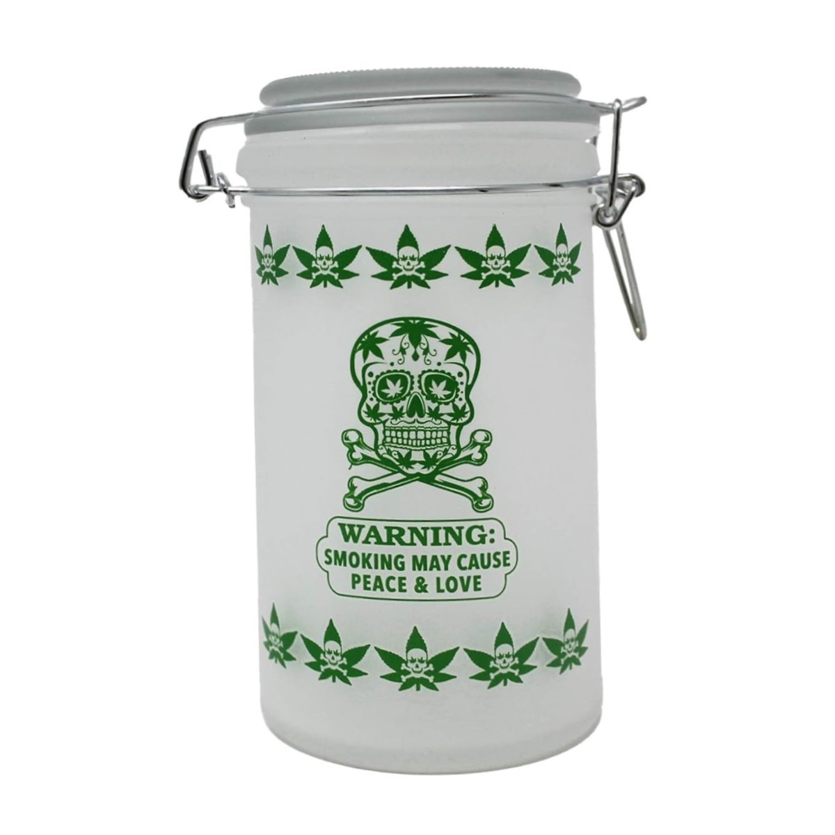 Photograph of product: Warning Peace & Love Stash Jar | XL