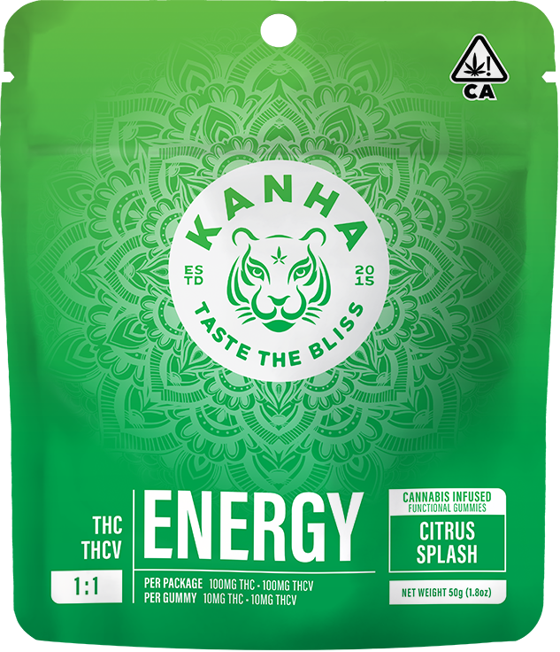 Photograph of product: Kanha - Energy Citrus Splash 1:1 - THC:THCV Sativa - 100mg