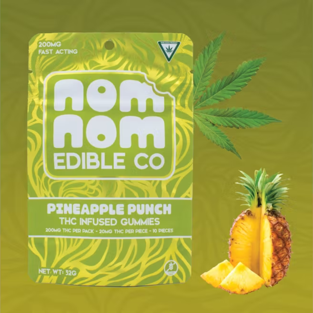 Photograph of product: Nom Nom - 200MG Gummy - Pineapple Punch