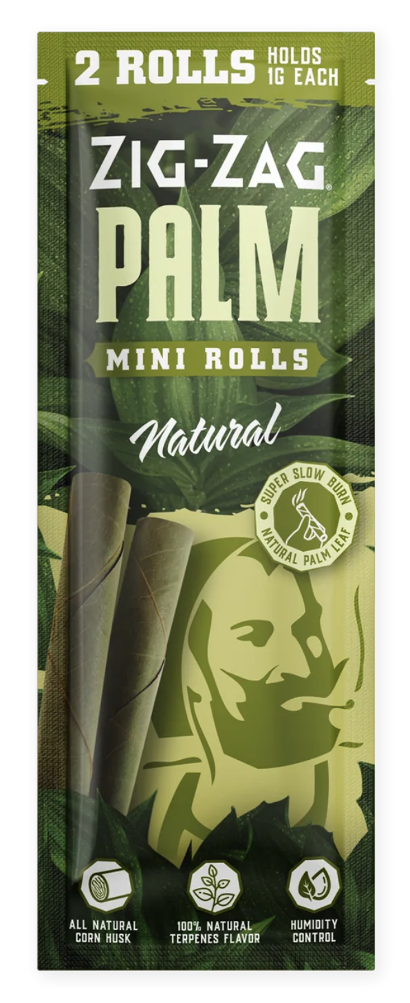 Photograph of product: Zig-Zag Palm Natural Mini Rolls, 2-Pack