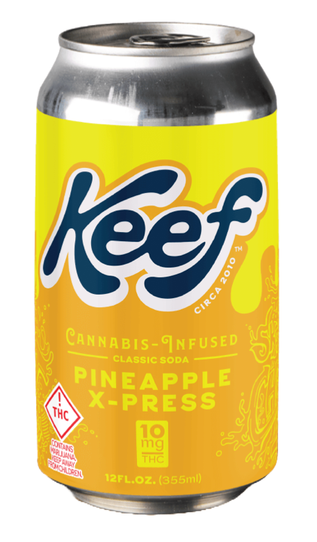 Photograph of product: 100mg Classic Soda 12oz Can | Pineapple X-Press