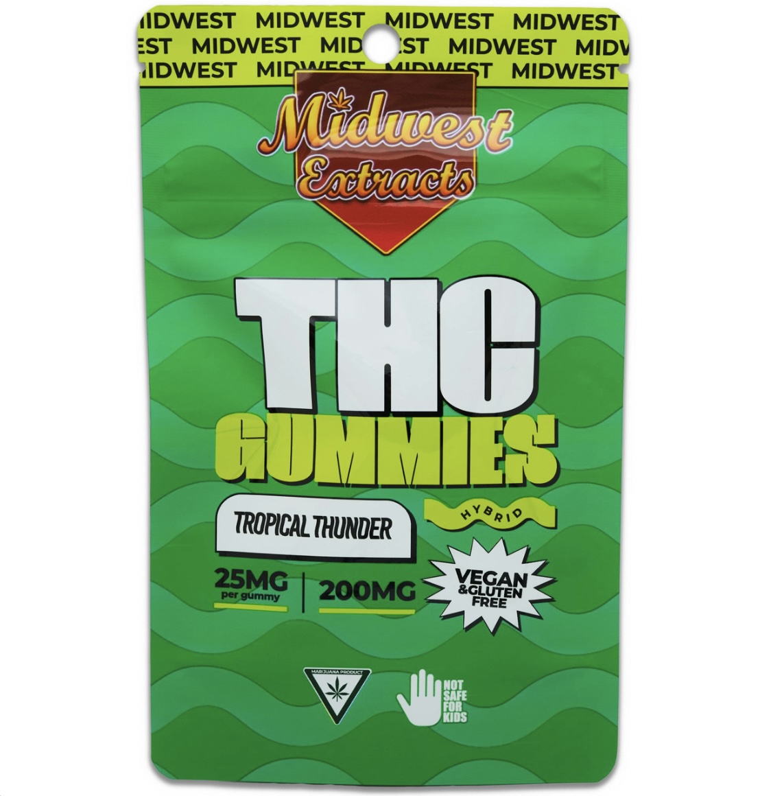 Photograph of product: Midwest: Tropical Thunder 200MG Gummies