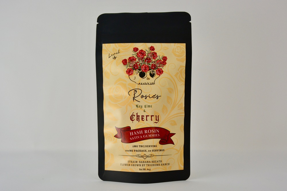 Photograph of product: Rosie's - 5mg au chocolat Rosin Gummies - Key Lime & Cherry