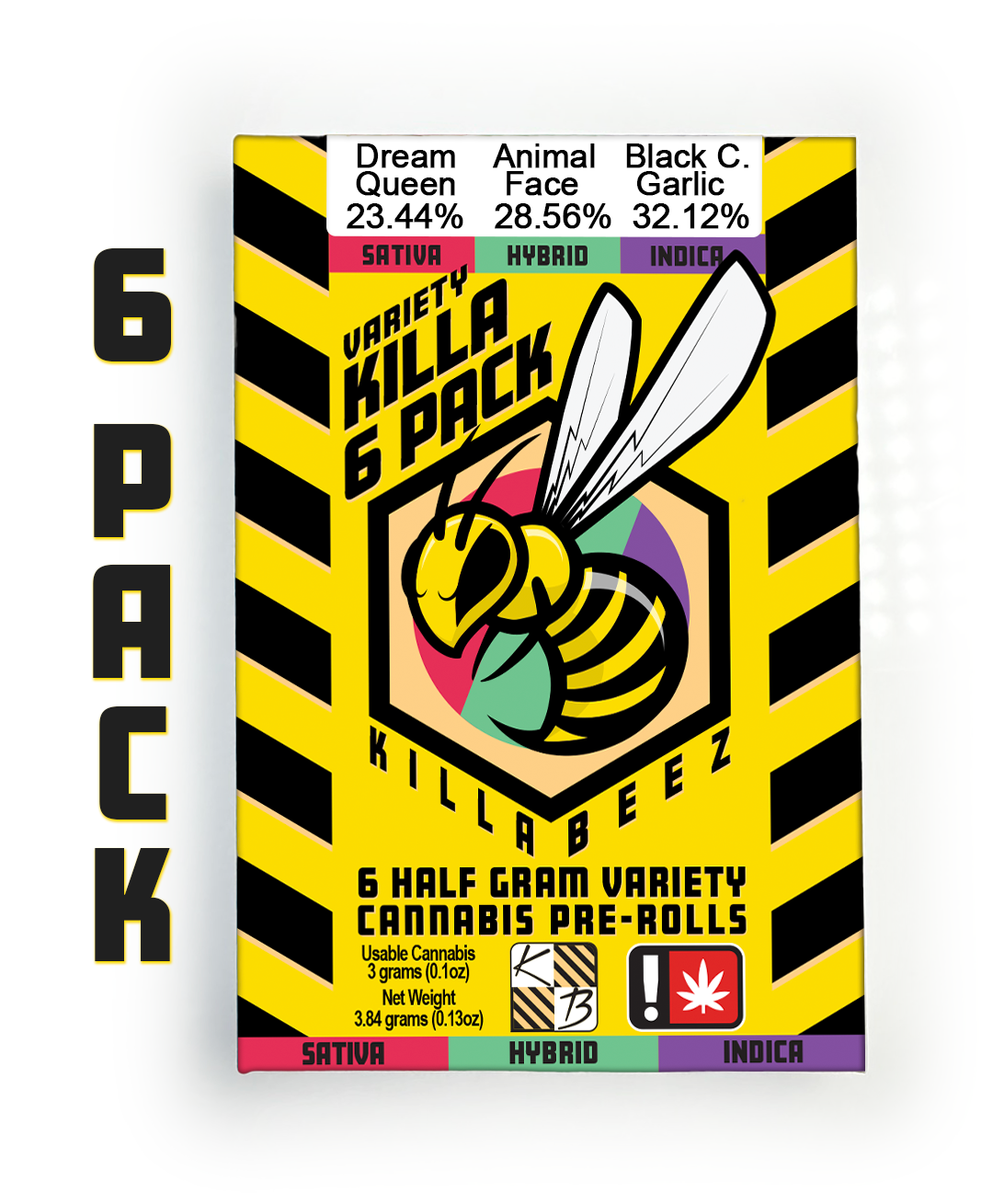 Photograph of product: Pre Roll - Killa Beez - Orange Candy, Swiss Watch, Animal Tsunami (6 pack)