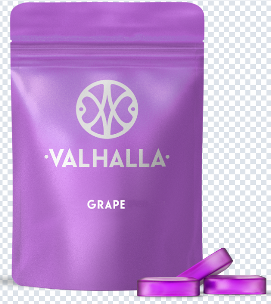 Photograph of product: [REC] Valhalla | Edibles | Soft Lozenges | Grape RSO | 10pk/100mg