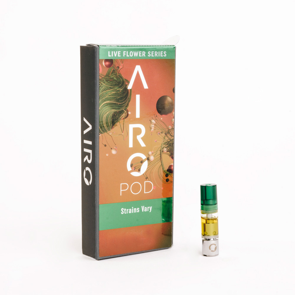 Photograph of product: AiroPod - Live Flower Cartridge Distillate - Garlic Vanilla Icing (S) (0.9g)