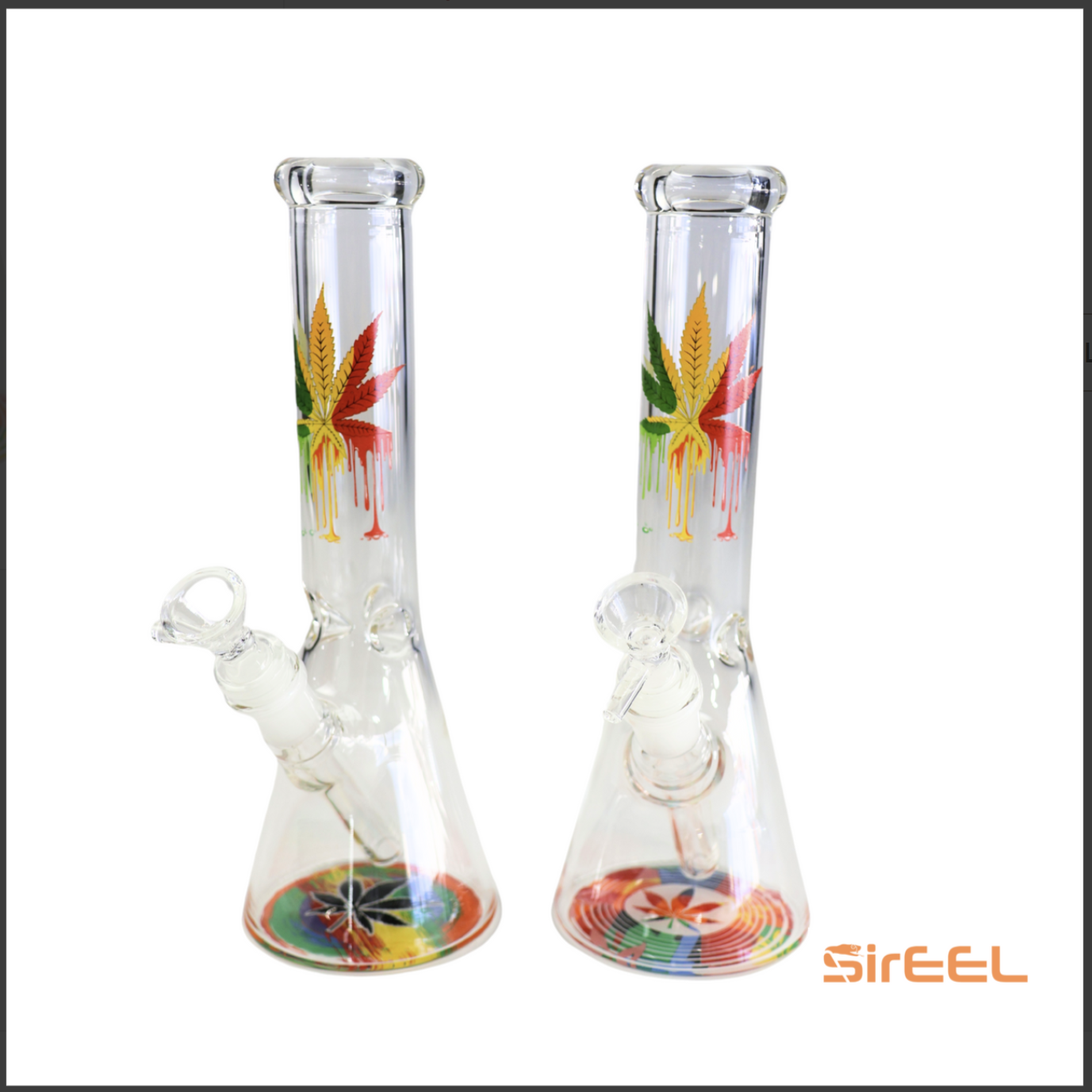 Photograph of product: SirEEL - 9.75" 420 Drip and Rip Technicolor Beaker Bong