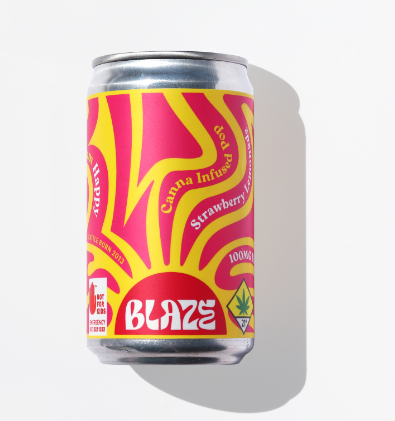 Photograph of product: Blaze - Strawberry Lemonade [100mg] - 6oz DOH Edible Drink