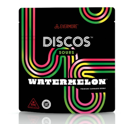 Photograph of product: Sour Watermelon Live Resin Discos (10mg/100mg) (Evermore)