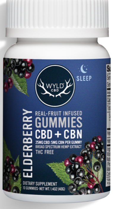 Photograph of product: Wyld Hemp Elderberry 250mg CBD + CBN Gummies