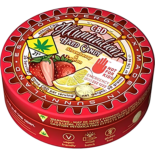 Photograph of product: Illuminations Mixed Fruit Hard Candy 20-Pack CBD Edibles Verdelux | 400mg