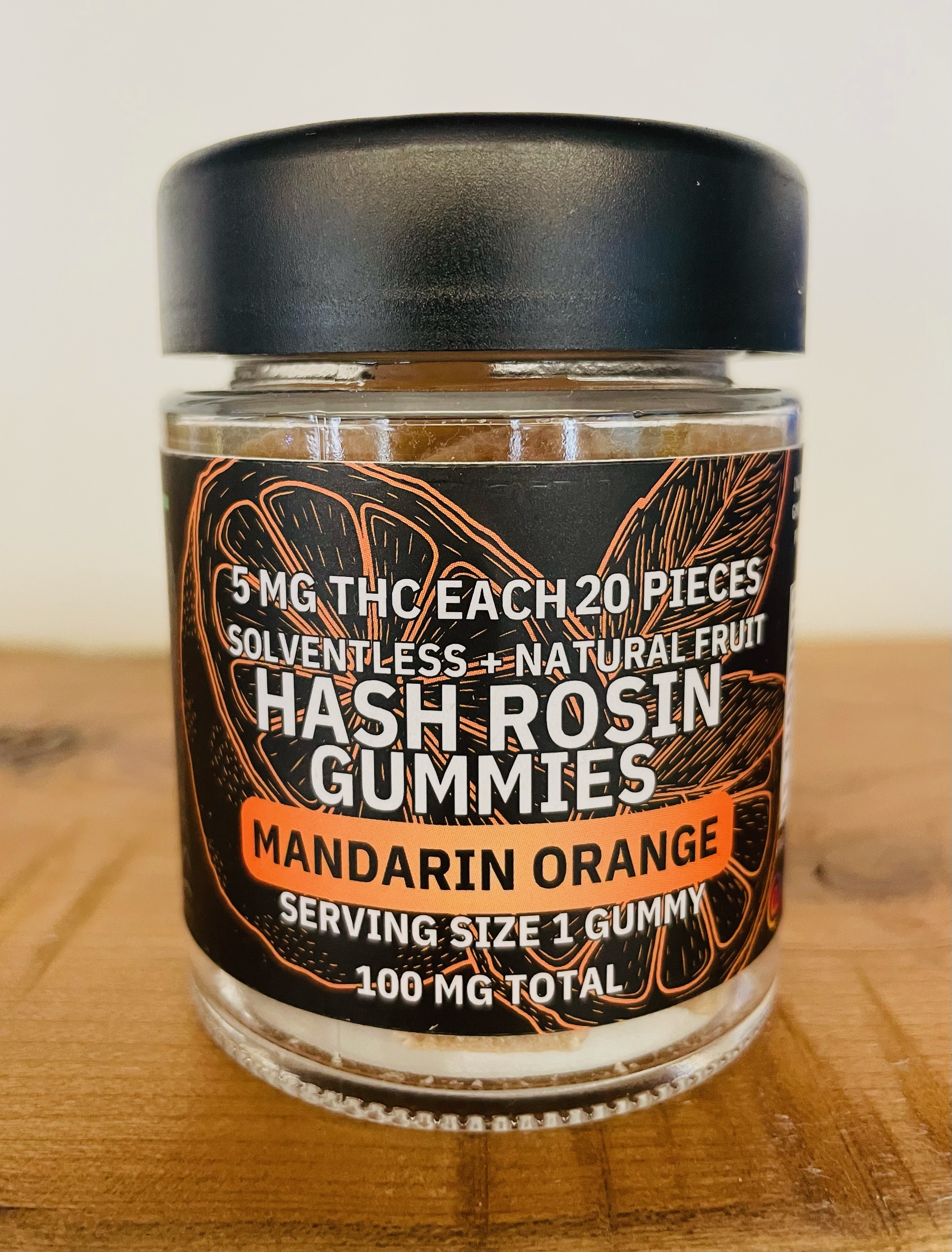 Photograph of product: VT Medicine Man |  Mandarin Orange Gummies | Edibles | 5 mg x 20