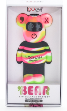 Photograph of product: LOOKAH - BATTERY 510 - BEAR - PINK TIEDYE
