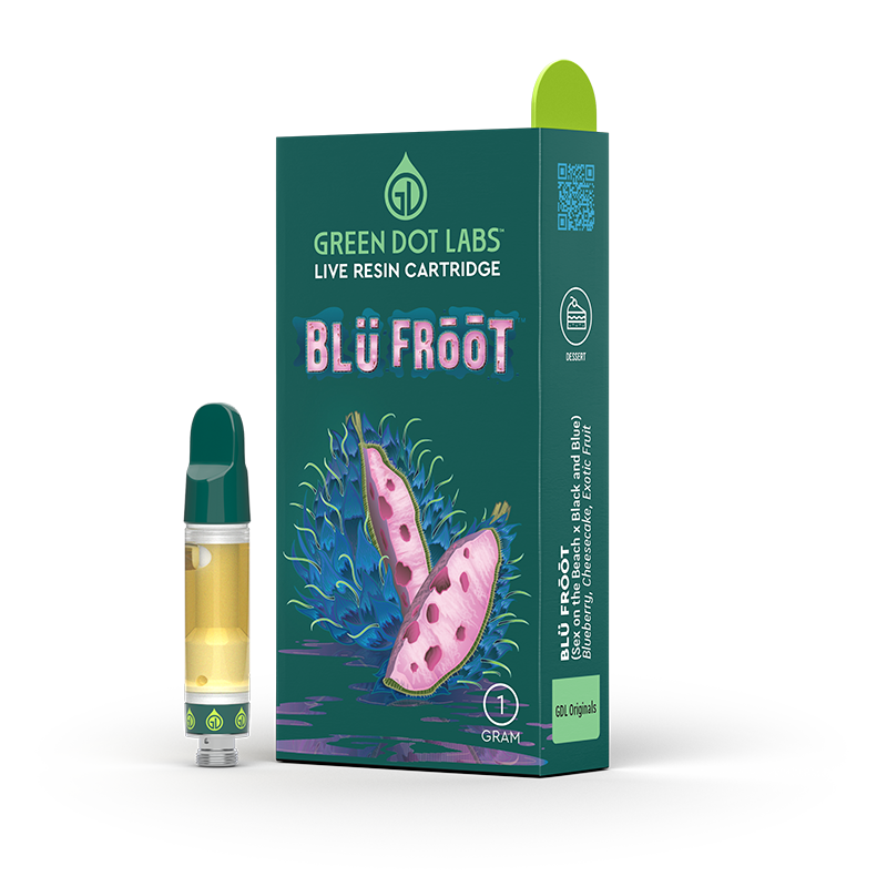 Photograph of product: Blu Froot Live Resin Cartridge