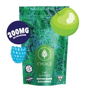 Photograph of product: Choice - Super Sour Razz Apple (H) - 200mg