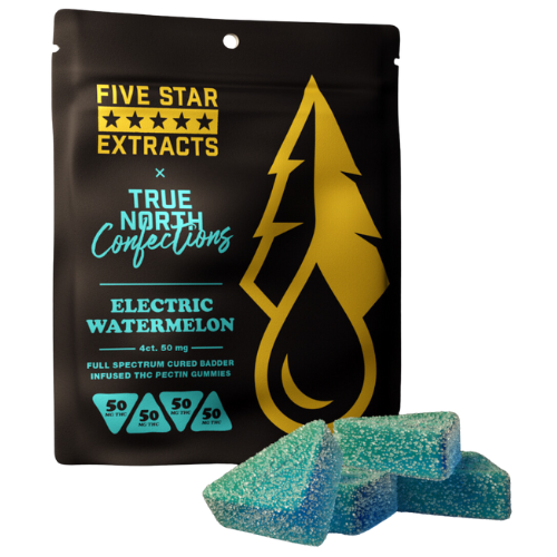 Photograph of product: Five Star Extracts Electric Watermelon Full Spectrum Vegan Gummies 200mg TH-oui