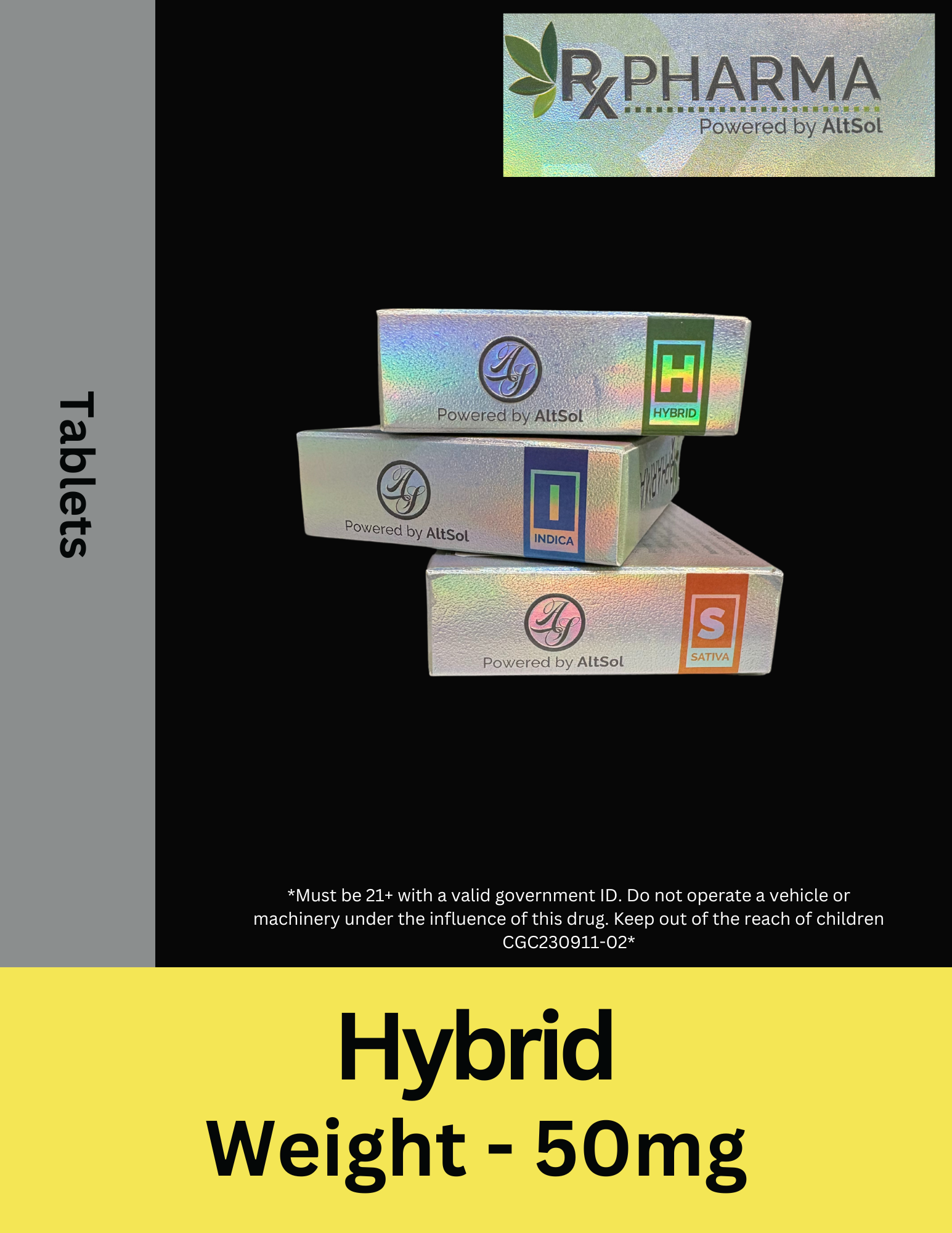 Photograph of product: Capsules Hybrid - 50mg