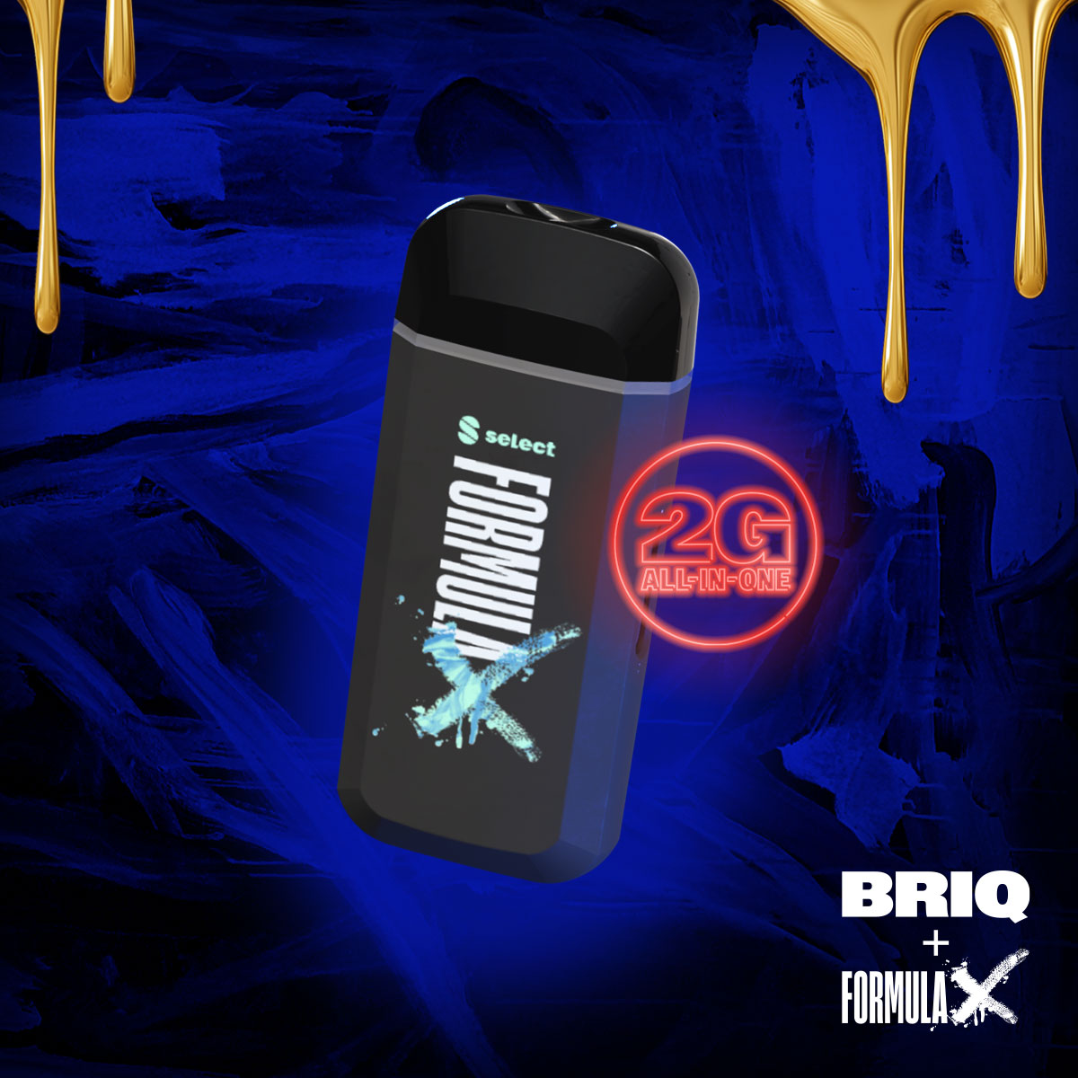 Photograph of product: Formula X Essentials: Glacial Melt Briq AIO Disposable Vape | 2g