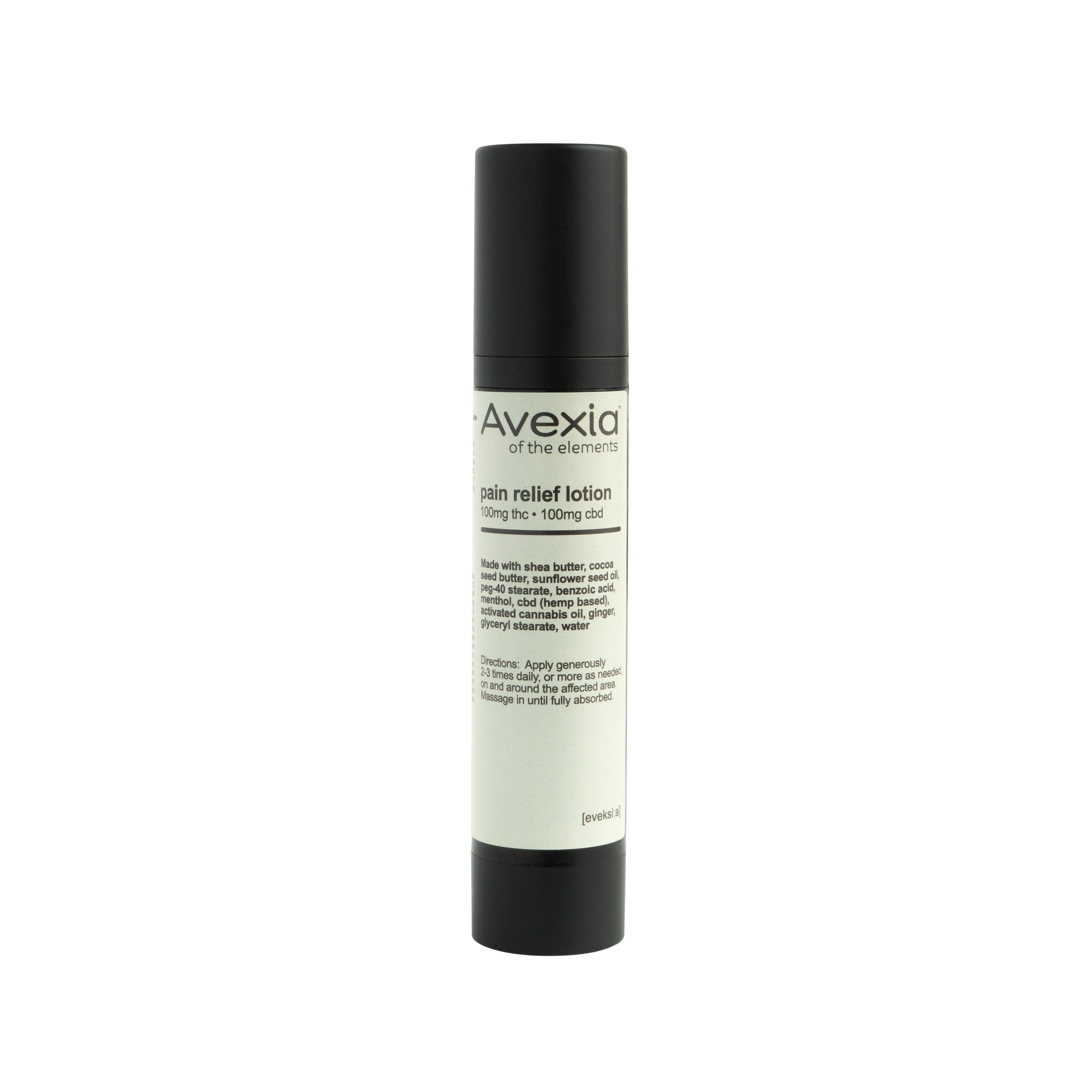 Photograph of product: Lotion | Avexia | Pain Relief [1:1 CBD/TH-oui]