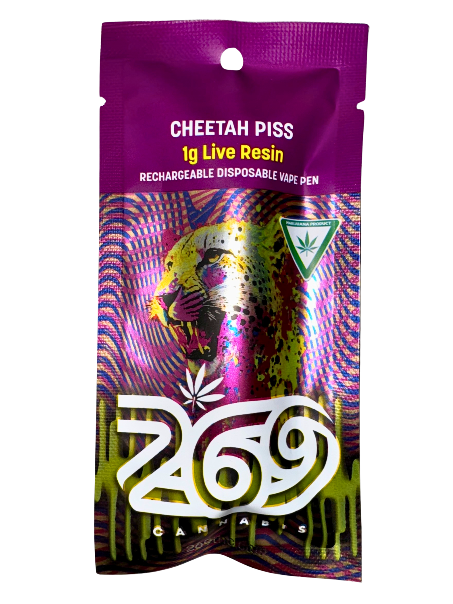 Photograph of product: Cheetah Piss Live Resin Disposable Vape