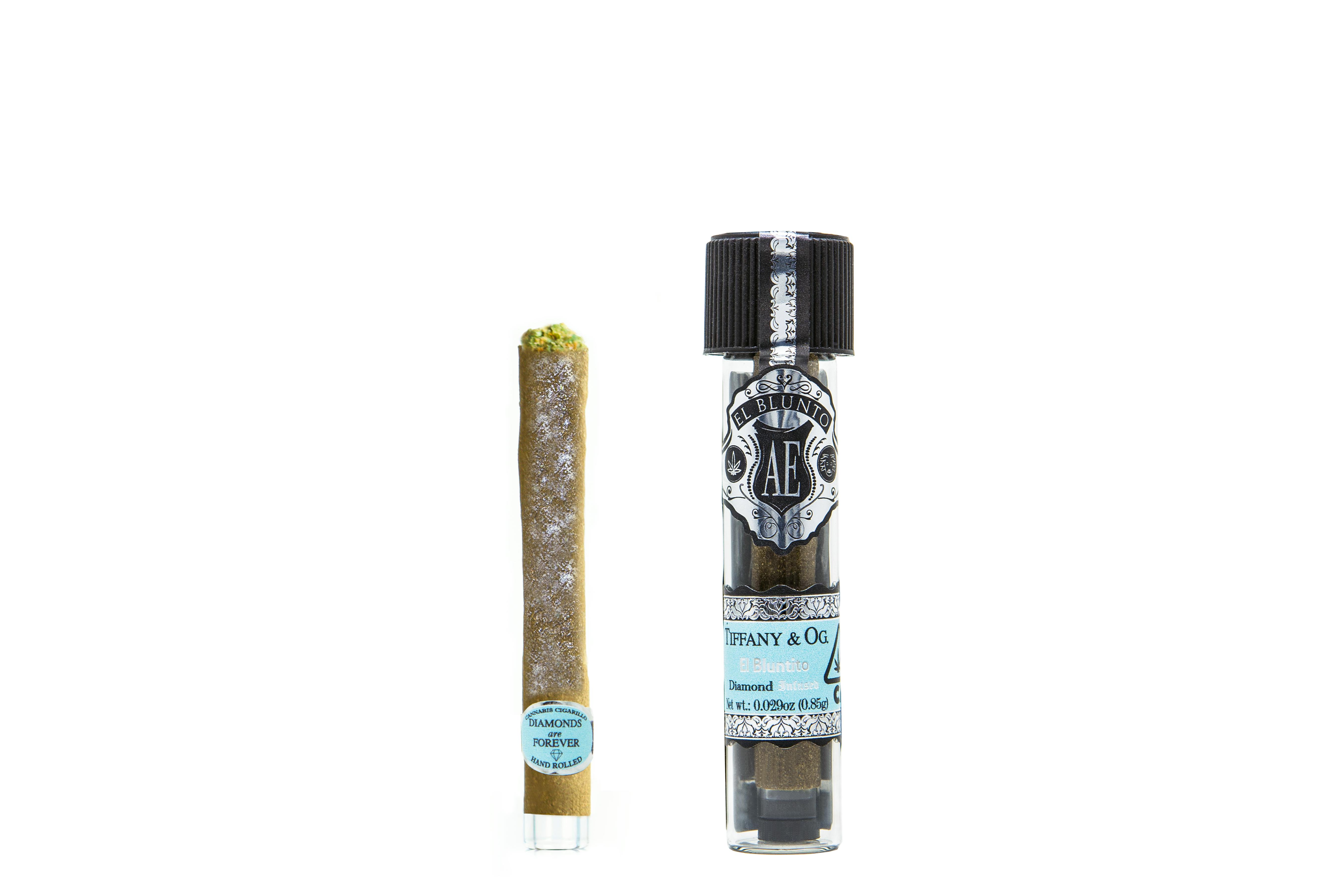 Photograph of product: EL BLUNTO - EL BLUNTITO - BLUNT INFUSED DIAMOND - 0.85G - TIFFANY & OG - HYBRID