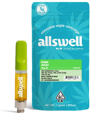 Photograph of product: Allswell Pink Acai Hybrid Vape Cart