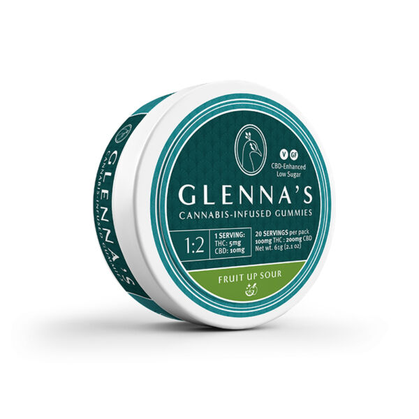 Photograph of product: Glenna's FRUIT UP SOUR 20 pack gummies