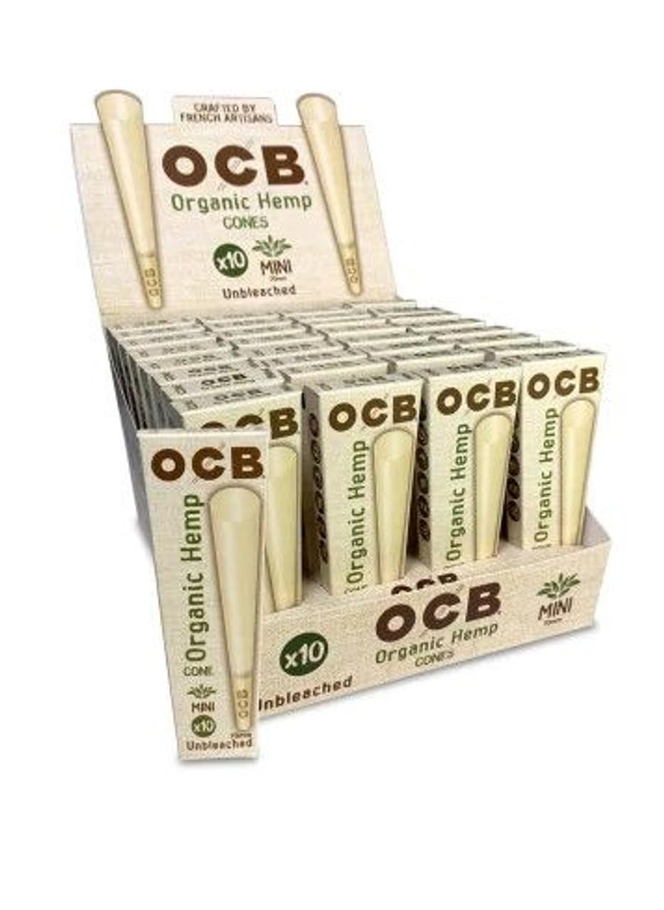 Photograph of product: OCB Organic Hemp Cone 70mm 10/pk