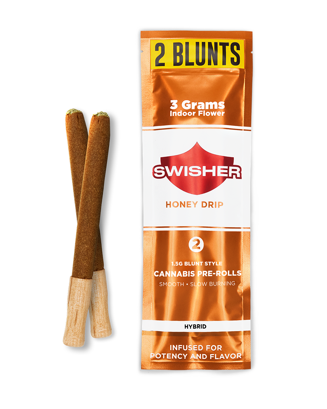 Photograph of product: Swisher - Infused Blunt 1.5g - 2pk - Honey Drip - Hybrid