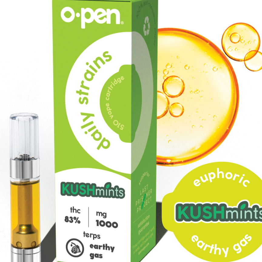 Photograph of product: O.Pen Daily Strains(H) 1000mg Kush Mints