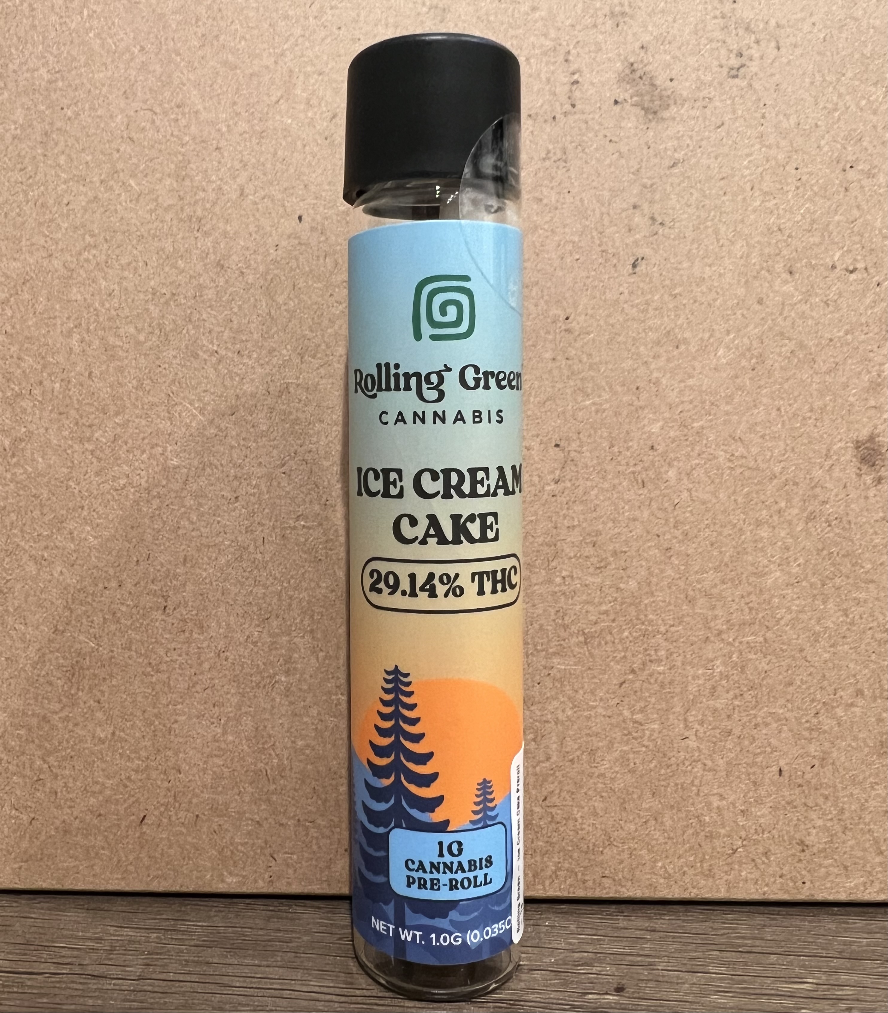 Photograph of Product: Rolling Green - Ice Cream Cake Preroll - 1g