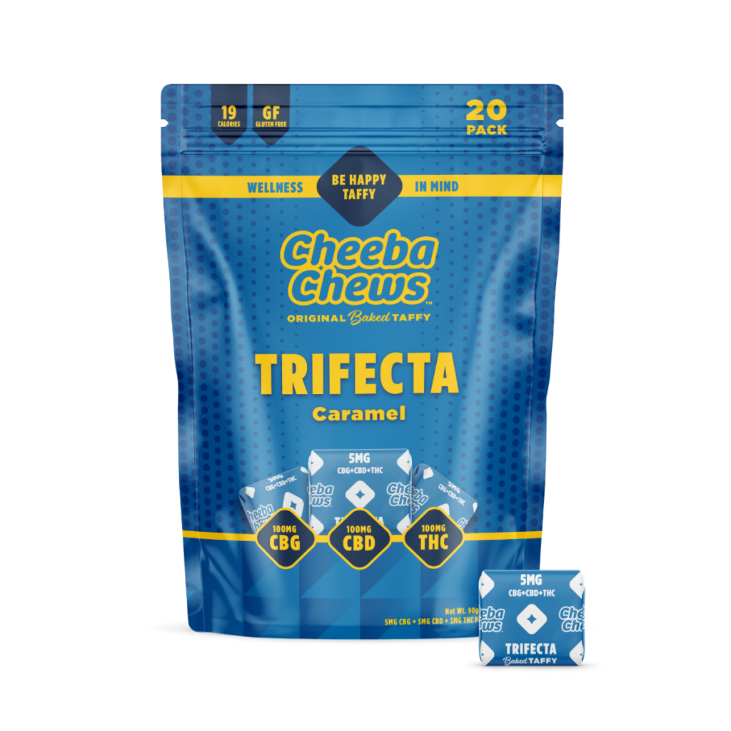 Photograph of Product: Trifecta Caramel Taffy 20pk (100mg)