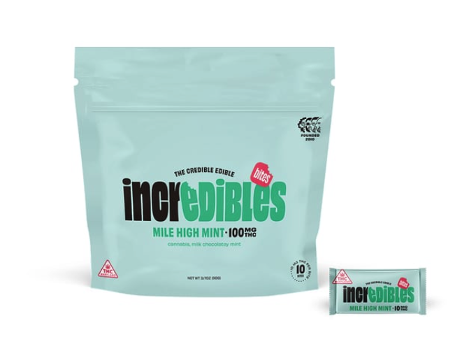Photograph of product: Mile High Mint [10mg TH-oui] Chocolate Bites || Incredibles