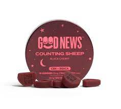 Photograph of product: Good News Gummies Counting Sheep Black Cherry 1:2 CBN:TH-oui (I) 100mg
