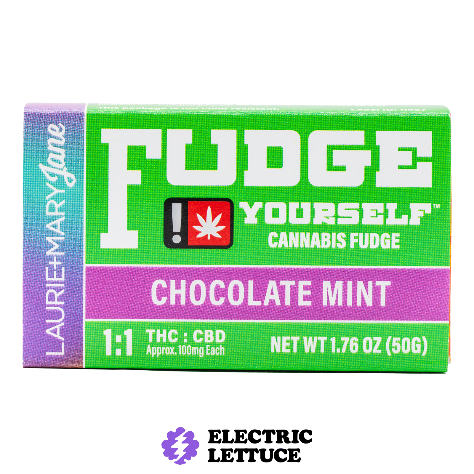 Photograph of product: Laurie + Mary Jane 1:1 Chocolate Mint Fudge 100mg