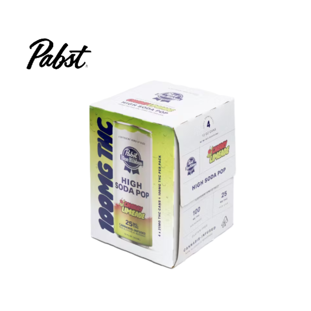 Photograph of Product: CHERRY LIMEADE 25MG INFUSED 4 PACK HIGH SODA