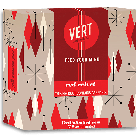 Photograph of product: Vert Cookie Square Red Velvet 100mg 10pc