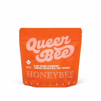 Photograph of product: Honeybee | Gummies | Queen Bee Blood Orange Strawberry 100mg 1pk