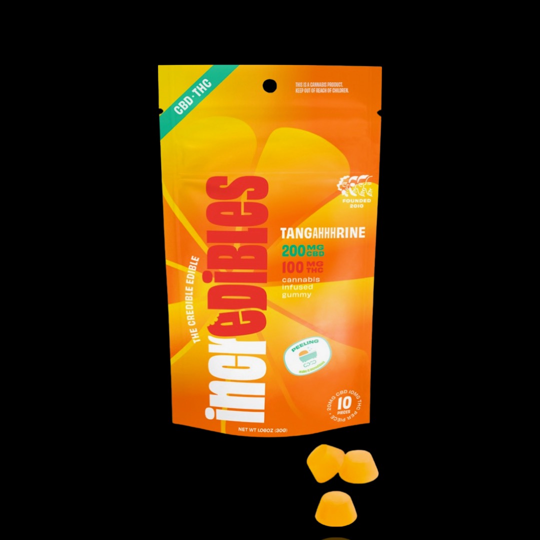 Photograph of product: Tangahhhrine Gummies 2:1 CBD to TH-oui 10 pieces