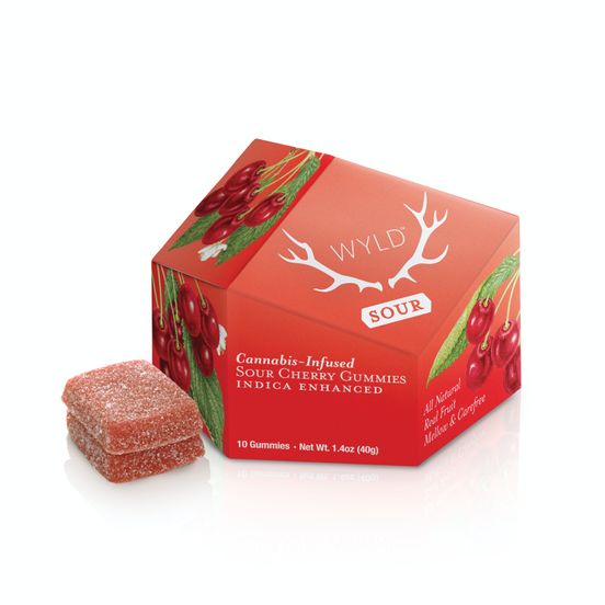 Photograph of product: Wyld - 100mg Gummies (Sour Cherry) - 