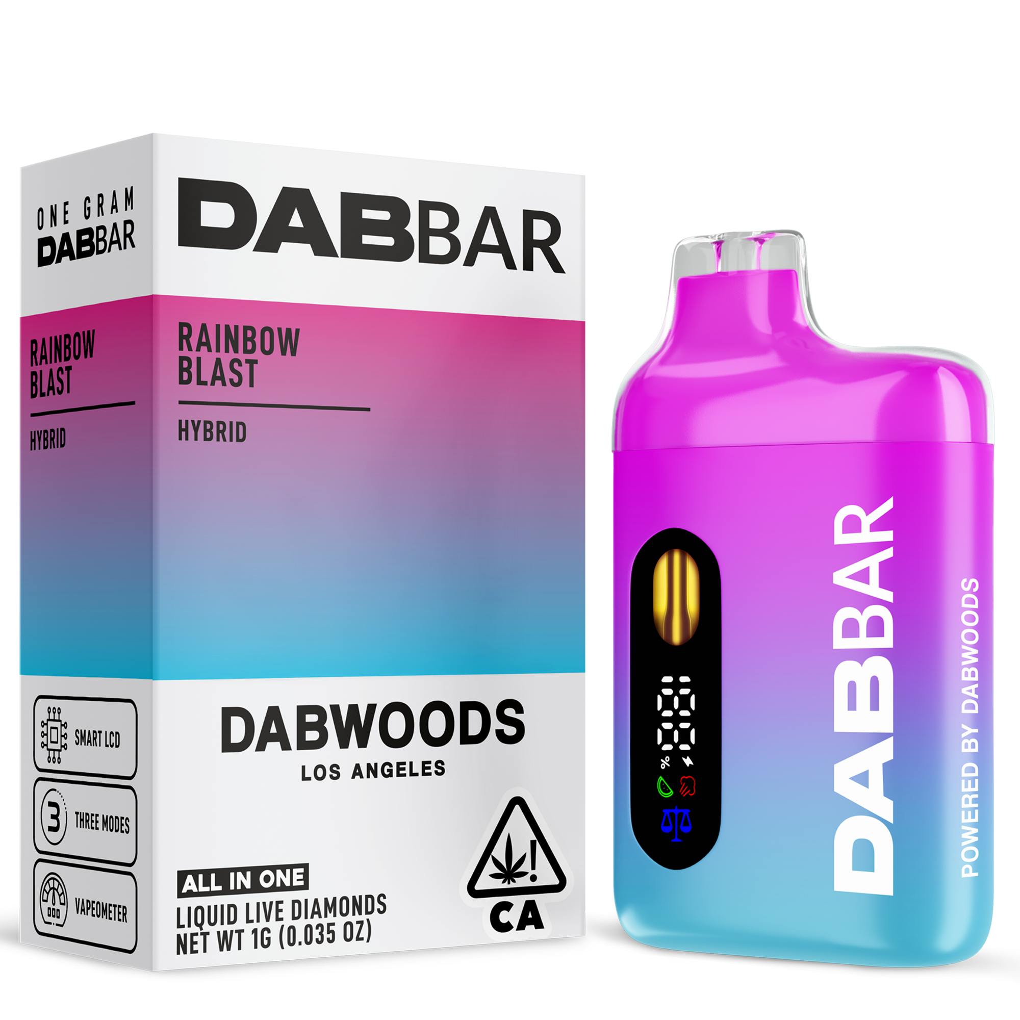 Photograph of product: DABWOODS | RAINBOW BLAST LD | 1G AIO